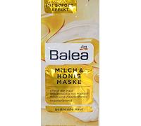 Balea Mascarilla de leche y miel, paquete de 10 unidades para 20 aplicaciones.