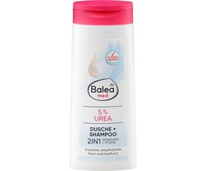 Balea med 2 en 1 ducha y champú, 5% urea, con alantoína y provitamina B5, sin jabón, vegano, 300 ml