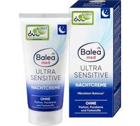 Balea Med Ultra Sensitive Crema de Noche - Cuidado facial calmante para pieles muy sensibles - Apoya el equilibrio microbioma - Sin perfume, parabenos ni colorantes - Vegana - 50 ml