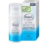 Balea med Ultra Sensitive - Sérum facial con 7 niveles de ácido hialurónico, glicerina y ectoína, sin perfume, para pieles sensibles, equilibrio microbioma de 30 ml