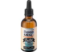 Balea MEN Aceite para barba, 50 ml botella - Perfecto para el peinado diario de la barba - Enriquecido con girasol, argán, jojoba y aceite de almendras