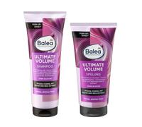 Balea Professional Champú Ultimate Volume, 250 ml + Acondicionador Ultimate Volume, 200 ml + Cepillo de masaje para cuero cabelludo