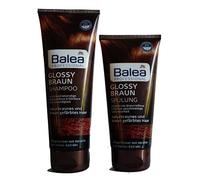Balea Professional Glossy Braun - Set de 2 unidades para el cuidado del cabello castaño natural y castaño, 1 champú (250 ml) + 1 acondicionador (200 ml), 450 ml, champús y champú para cabellos para
