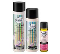 Balea Professional - Juego de 3 productos para el cuidado del cabello dañado: Champú PLEX CARE (250 ml) + acondicionador PLEX CARE (200 ml) + 1 aceite capilar Elixir Glossy Long Cuidado intensivo (20