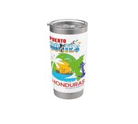 Baleada Honduran Souvenir Honduras Indio Lempira Catracho Vaso térmico de acero inoxidable de doble pared