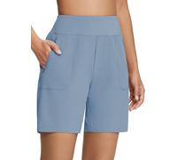 baleaf Bermudas Short Women 's Short Sports Pants Cotton Running Shorts Summer and Knee Leisure Shorts Summer Sports Shorts Yoga Sports Shorts with Pocket Sleep Shorts