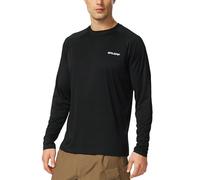 baleaf Camiseta de Manga Larga para Hombre, protección UV, protección Solar UPF 50+ 01-Black L