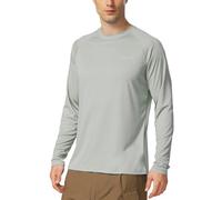 baleaf Camiseta de Manga Larga para Hombre, protección UV, protección Solar UPF 50+ 01-Gray 3XL