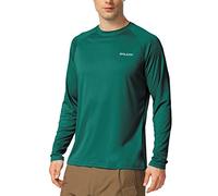 baleaf Camiseta de Manga Larga para Hombre, protección UV, protección Solar UPF 50+ A-Verde 2 S