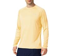 baleaf Camiseta de Manga Larga para Hombre, protección UV, protección Solar UPF 50+ Amarillo Claro S