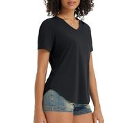 baleaf Camisetas de Senderismo para Mujer de Manga Corta con Protección UV Tops Deportivos para Correr y Entrenar de Secado Rápido, Negro, M