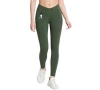BALEAF Mujer Leggings térmicos con Bolsillos Jeggings Pantalones de Senderismo Pantalones térmicos Invierno Senderismo Leggings Cintura Alta Repelente al Agua Leggings Verde Militar XXL