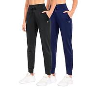 BALEAF Pantalones de chándal de invierno para mujer, impermeables, forrados de forro polar, pantalones de yoga, largos, cintura alta, cálidos, pantalones de invierno, correr, yoga, senderismo, con