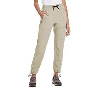 baleaf Pantalones Senderismo Mujer Ligero Trekking Secado Rápido Montaña Cargo Deportivos con Bolsillos Cremallera UPF50+ Transpirables al Aire Libre Lago Bronceado-31'' Inseam L
