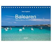 Balearen - Mallorca, Menorca, Ibiza und Formentera (Tischkalender 2027 DIN A5 quer), CALVENDO Monatskalender: Bezaubernder Archipel im Mittelmeer