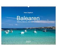 Balearen - Mallorca, Menorca, Ibiza und Formentera (Wandkalender 2027 DIN A2 quer), CALVENDO Monatskalender: Bezaubernder Archipel im Mittelmeer