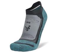 Balega Blister Resist Performance No Show Calcetines para Correr para Hombres y Mujeres (1 Par) - Ajuste Ergonómico, Acolchados, Transpirables, Sin Costuras, Gris/Azul, Talla M (EU 40-42.5)