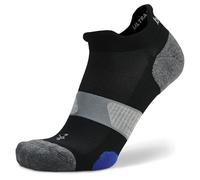 Balega Ultraglide No Show Calcetines para Correr para Hombres y Mujeres (1 Par) - Ajuste Ergonómico, Absorbente de Humedad, Transpirable, Punta Sin Costuras, Negro/Gris, Talla S (EU 36-39.5)
