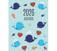 Balena Agenda 2026: Pianificatore Giornaliera di 12 Mesi con Calendario 2026