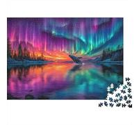 Balena de Las Luces del Norte 1000 Piezas Papel Ecológico Paquete De Rompecabezas para Adultos Y Niños De 12 Años Juego De Familia Decoración De Paredes Paquete De Valor 70x50cm/1000pcs