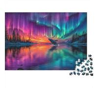 Balena de Las Luces del Norte Rompecabezas 1000 Piezas Balena Aurora Cartón Premium para Niños 12+ Regalo Navidad para Relajarse Mejor Regalo Oferta 52x38cm/1000pcs
