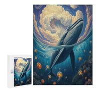 Balena Derecha Puzzle 500 Piezas Entretenimiento Creativo Paisaje Edificio Rompecabezas Familiar 3D para Familia Juguete Educativo DIY Moderno Maquetas Construir 500 PCS