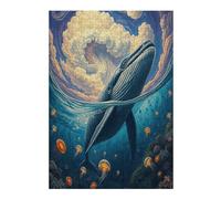 Balena Derecha Puzzles 300 Piezas Juguete Educativo 3D Interactivo Paisaje Edificio Rompecabezas Familiar para Toda La Familia Entretenimiento Creativo Decorativo 300 PCS