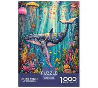 Balena Puzzles Imposible,desafío for Adults Entretenimiento Creativo 1000 Piezas Obra De Arte De Juego De para Adultos, Regalos A Partir De 14 Años 70x50cm/1000pcs