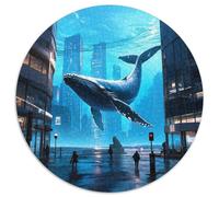 Balena Rompecabezas Imposible,desafío for Adults CyberEl Punk Science Fiction Entretenimiento Creativo 1000 Piezas Obra De Arte De Juego De para Adultos Y Niños 1000pcs (67.5x67.5cm)