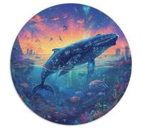 Balena Rompecabezas Regalo Creativo Decoración del Hogar 1000 Piezas Sea Animaleseseses Rompecabezas Imposible Juguetes Desafiantes para Adultos Y Niños 1000pcs (67.5x67.5cm)