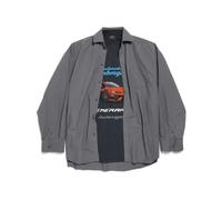 Balenciaga - Camisa Lamborghini de popelina en capas - Shirts - Hombre - Gris - S -