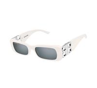 Balenciaga Mujer Sunglass BB0096S - Color del Marco: Blanco, Color de la Lente: Plateado