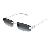 Balenciaga Hombre Balenciaga BB0488S 006 Gafas de sol Metal Plata Fumar Cuadrada