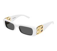 Balenciaga Mujer Balenciaga BB0096S 011 Gafas de sol Acetato Blanco Gris Cuadrada Normal