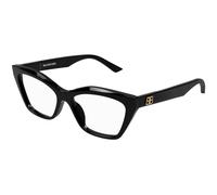 Balenciaga Mujer Balenciaga BB0342O 005 Monturas ópticas Acetato Negro Transparente Cat Eye