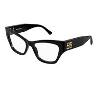 Balenciaga Mujer Balenciaga BB0362O 001 Monturas ópticas Acetato Negro Transparente Cat Eye