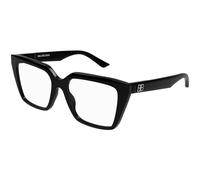 Balenciaga Mujer Balenciaga BB0130O 001 Monturas ópticas Acetato Negro Transparente Cuadrada
