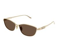 Balenciaga Unisex Balenciaga BB0357SA 003 Gafas de sol Metal Oro Marrón Cuadrada
