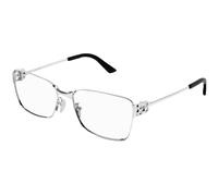 Balenciaga Unisex Balenciaga BB0375OA 003 Monturas ópticas Acetato Plata Transparente Cuadrada