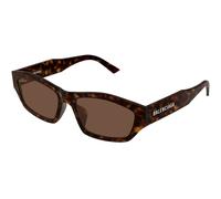 Balenciaga Unisex Balenciaga BB0448SK 002 Gafas de sol Acetato la Habana Marrón Geométrico