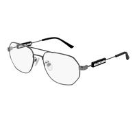Balenciaga Unisex Balenciaga BB0117O 001 Monturas ópticas Metal Gris Transparente Piloto