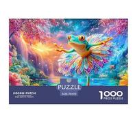 Balerina de Ranas en Colorida Escena de Hadas Puzzle De 1000 Piezas Rana del sueño Desafiante Y De Ingenio para Todas Las Edades 70x50cm/1000pcs