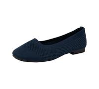 Balerina - Zapatos planos para mujer, antideslizantes, de malla, de encaje, ligeros, antideslizantes, para boca, individuales, para viajeros, Azul3, 42 EU