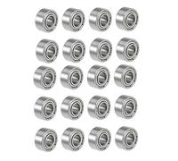 Balero Cojinete de bolas de ranura profunda 684ZZ doble escudo 4 x 9 x 4 mm de acero al carbono 20 piezas rodamientos de ranura profunda en miniatura de doble blindaje de metal, mm, acero al carbono
