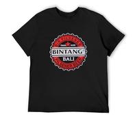 Bali Bintang Beer Pilsener Beer T Shirt Graphic Printed Top tee For Men Black L