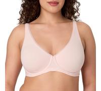 Bali Brasier de 2 capas con aros de la colección Cotton Collection, absorbe la humedad, cobertura completa, tirantes convertibles, Beige claro , 85C