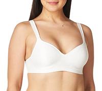 Bali Comfort Revolution DF3463 - Brasier inalámbrico para Mujer, Cobertura Completa, sin Varillas, Absorbe la Humedad, Zag Blanco, 80 B (Talla del Fabricante: 36B)