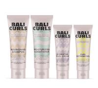 Bali Curl Travel Kit 4 - Tamaño de viaje para rizos definidos y saludables - Champú, acondicionador, crema de rizos y gel de definación - Kit de cuidado compacto para viajes, gimnasio y viajes