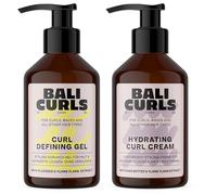 BALI CURLS Curl Defining Set - Crema Hidratante para Rizos y Gel Definidor (150 ml cada uno) - Para cabello suave y definido - Hidratación, definición y fijación sin apelmazamiento