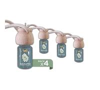 Bali fragancias Pack de 4 Ambientadores de coche EUCALIPTO 6 ml 0% alcohol, absorbe el mal olor de tu vehículo